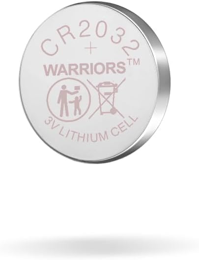 Warriors 10X CR2032 Batteries, 3V 240mAh Lithium Coin Batteries
