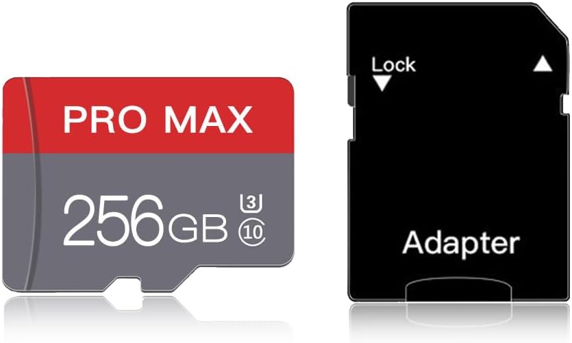 256GB Micro SD Card with Adapter High Speed Memory Card C10 A1 Memory TF Card for Dash Cam/Smartphone/Tablet/Drone S1