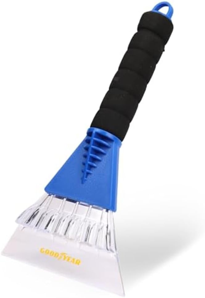 Goodyear Ice Scraper – Strong & Ergonomic with Extra-Wide Blade, Soft Grip Handle, Durable for Extreme Weather, Ideal for Vehicles