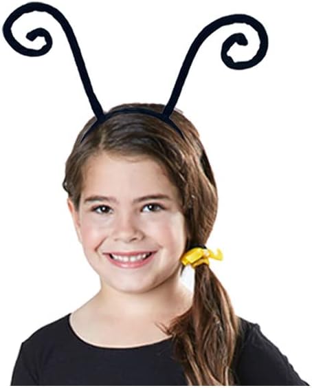 Butterfly Antenna Headband, Ladybug Antenna Headband, Costume Hair Band for Halloween Parties (Black B)