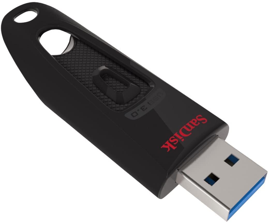 SANDISK Ultra 256GB, USB-A Flash Drive, Up to 100MB/s Read Speeds