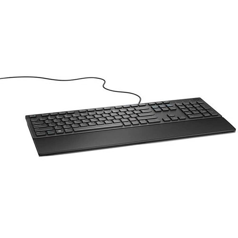 Dell Multimedia Wired Keyboard KB216, Spill Resistant, Quiet Keys, Black