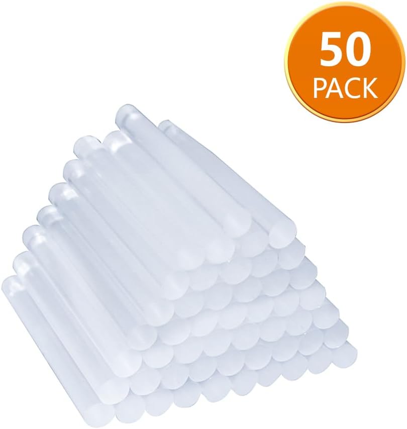 ANSIO Hot Glue Sticks for Hot Glue Gun, SGS Approved, 50 pcs - 7mm x 100mm