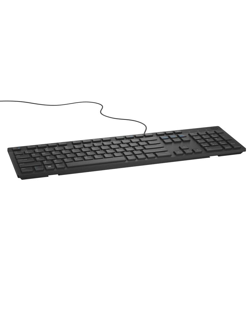 Dell Multimedia Wired Keyboard KB216, Spill Resistant, Quiet Keys, Black