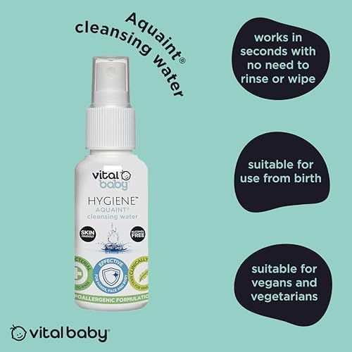 Vital Baby Aquaint Cleansing Water 50ml | Hypoallergenic, Antibacterial