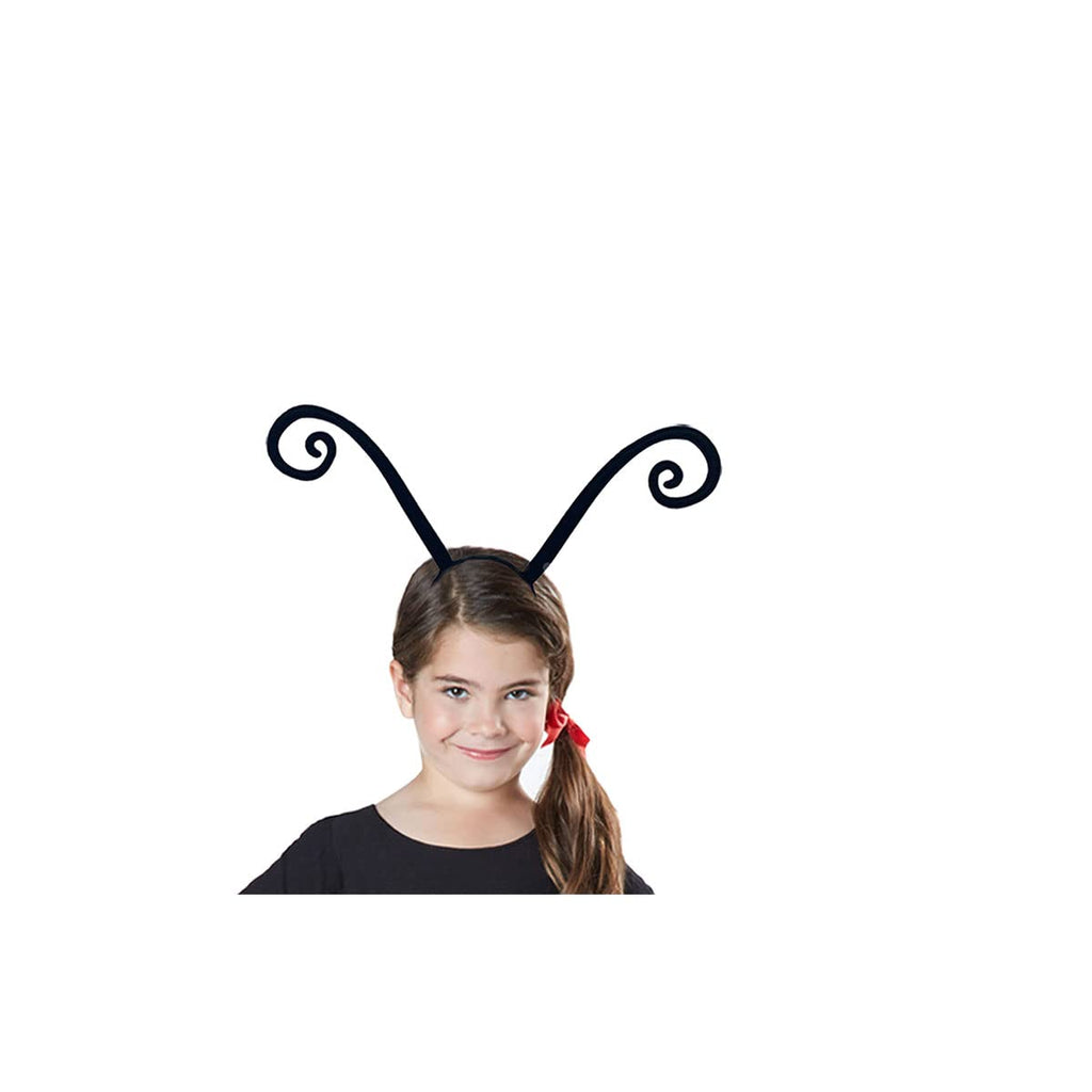 Butterfly Antenna Headband, Ladybug Antenna Headband, Costume Hair Band for Halloween Parties (Black B)