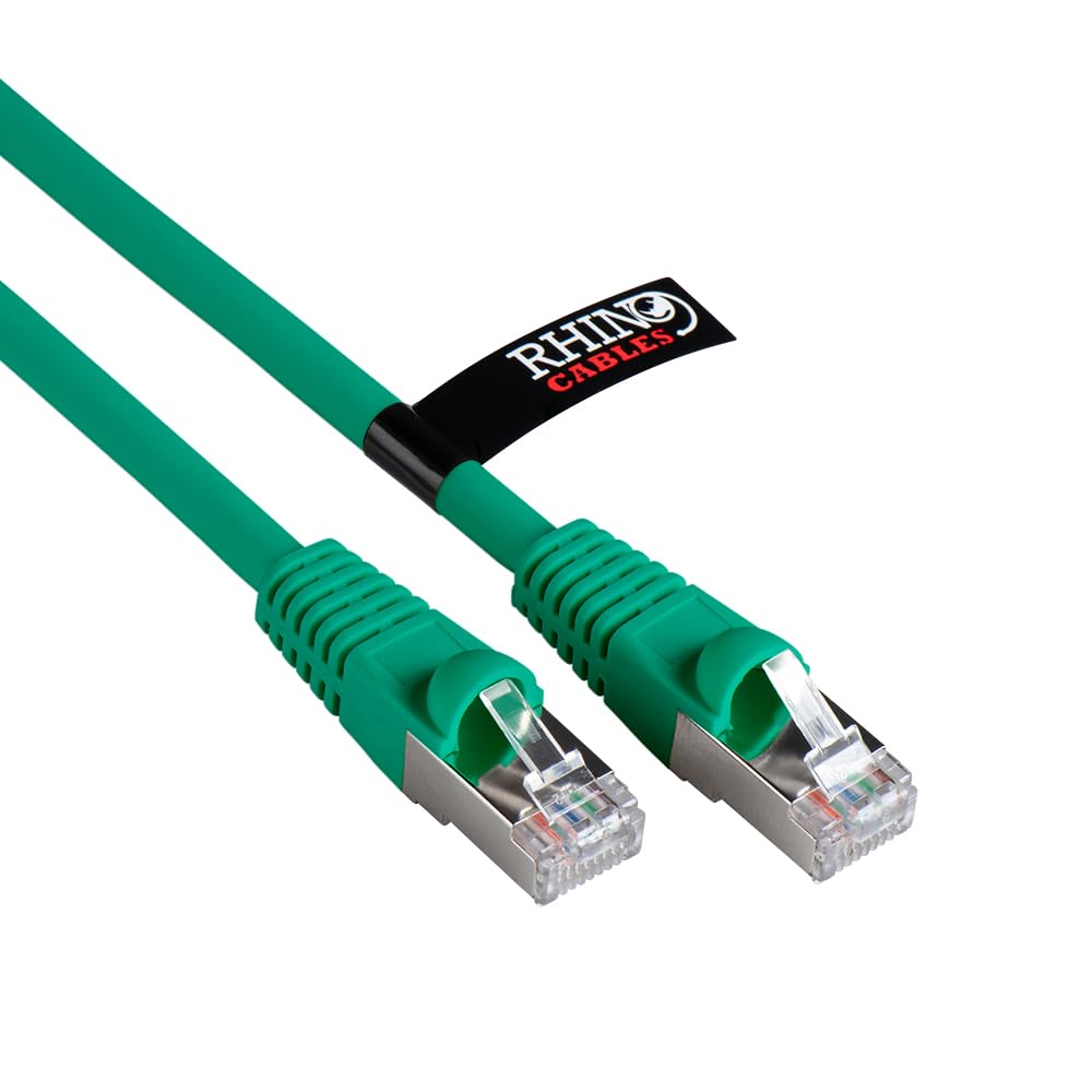 rhinocables CAT 6a Ethernet Cable | 10Gbps S/FT High-Speed & Large Bandwidth Data Transfer | Reliable LAN Network RJ45 Cable | Wi-Fi Broadband Cable for Seamless Gaming & Streaming (0.25m, Black)