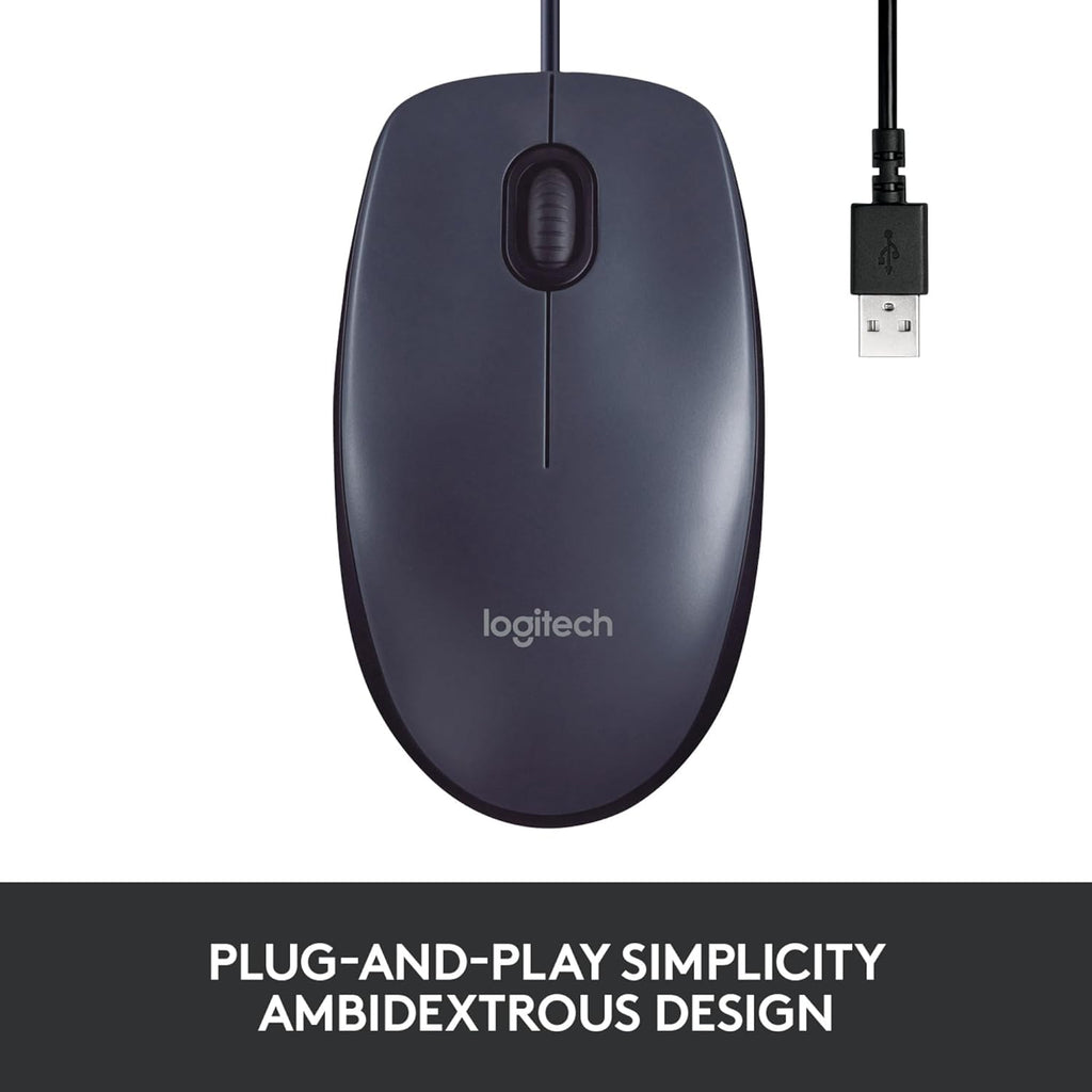 Logitech B100 Wired USB Mouse