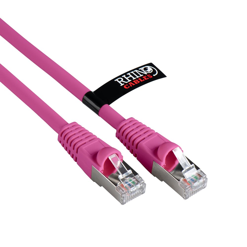 rhinocables CAT 6a Ethernet Cable | 10Gbps S/FT High-Speed & Large Bandwidth Data Transfer | Reliable LAN Network RJ45 Cable | Wi-Fi Broadband Cable for Seamless Gaming & Streaming (0.25m, Black)