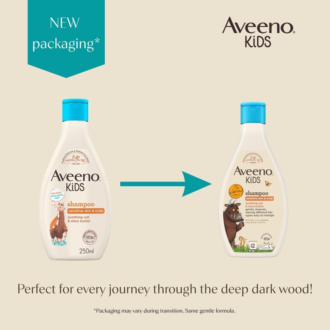 Aveeno Kids Shampoo with Soothing Oat & Shea Butter 250ml Gruffalo Edition