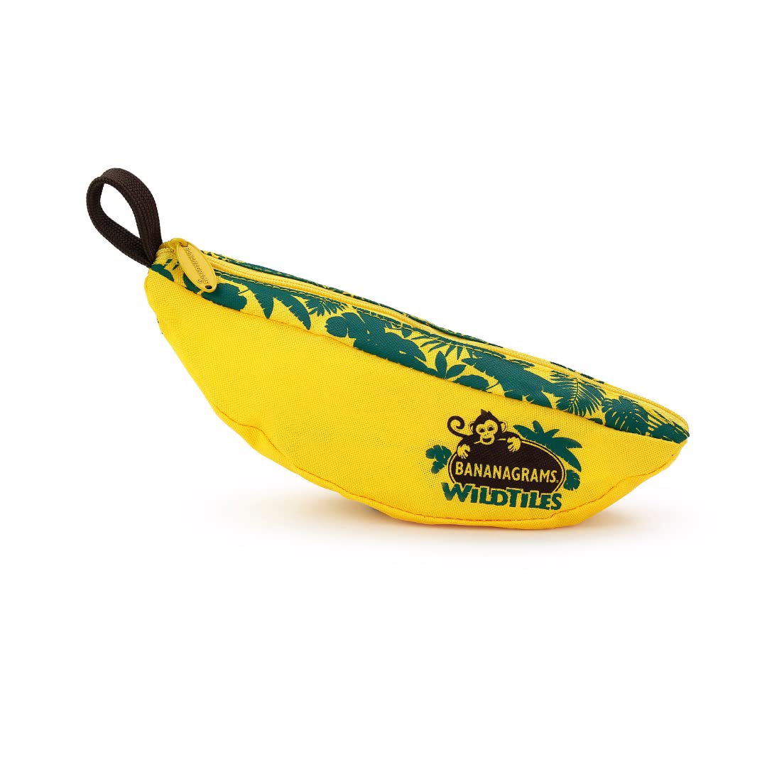 Bananagrams Classic Word Game, 144 Tiles in Banana Pouch, Travel Game