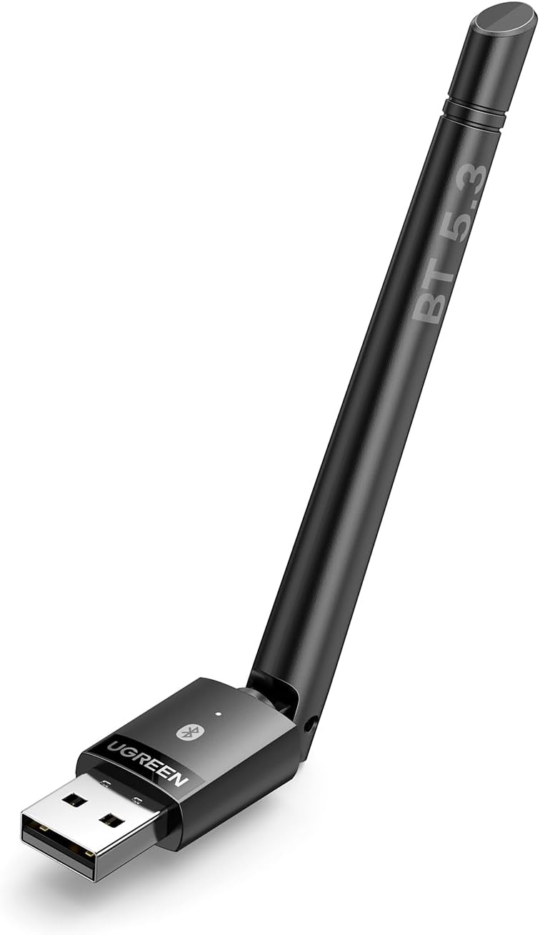 UGREEN Bluetooth 5.3 USB Adapter 328ft/100M Range for PC, Rotatable Antenna