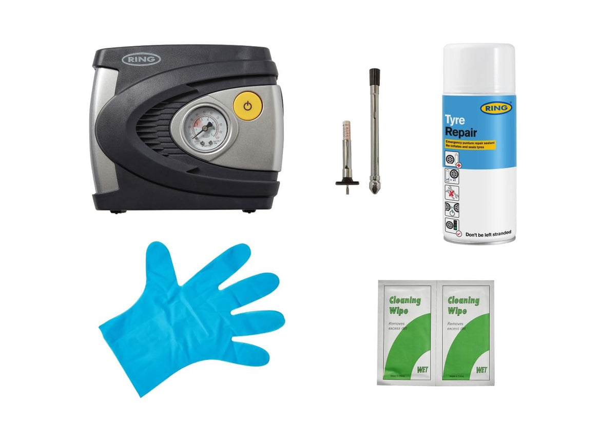 RING Flat Tyre Sealant, Quick & Easy Puncture Repair Kit