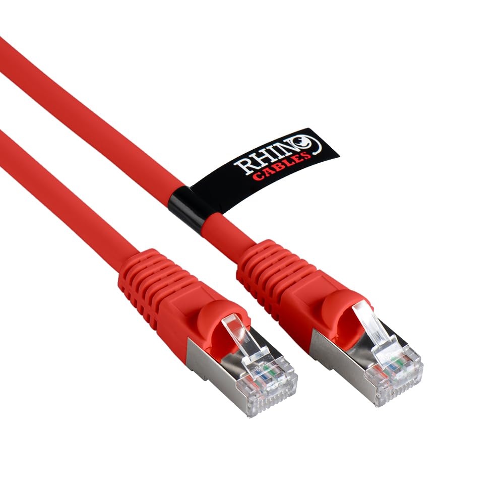 rhinocables CAT 6a Ethernet Cable | 10Gbps S/FT High-Speed & Large Bandwidth Data Transfer | Reliable LAN Network RJ45 Cable | Wi-Fi Broadband Cable for Seamless Gaming & Streaming (0.25m, Black)