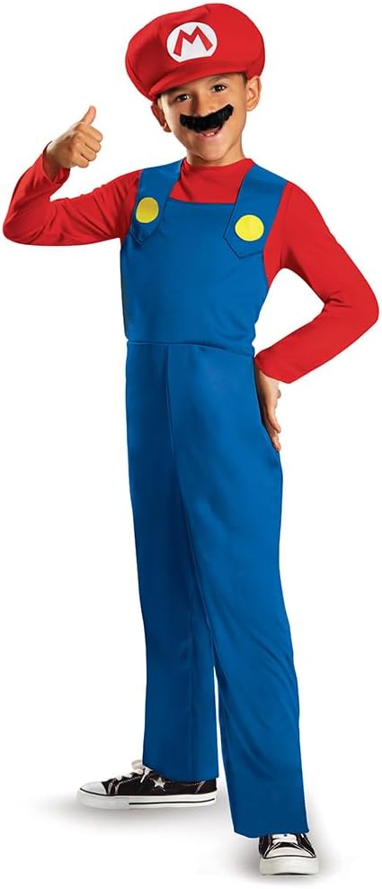 Disguise Nintendo Super Mario Costume, Officially Licensed Super Mario Brothers Boys Costume