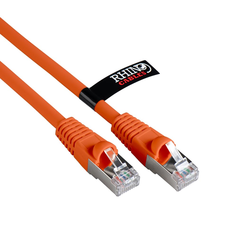 rhinocables CAT 6a Ethernet Cable | 10Gbps S/FT High-Speed & Large Bandwidth Data Transfer | Reliable LAN Network RJ45 Cable | Wi-Fi Broadband Cable for Seamless Gaming & Streaming (0.25m, Black)