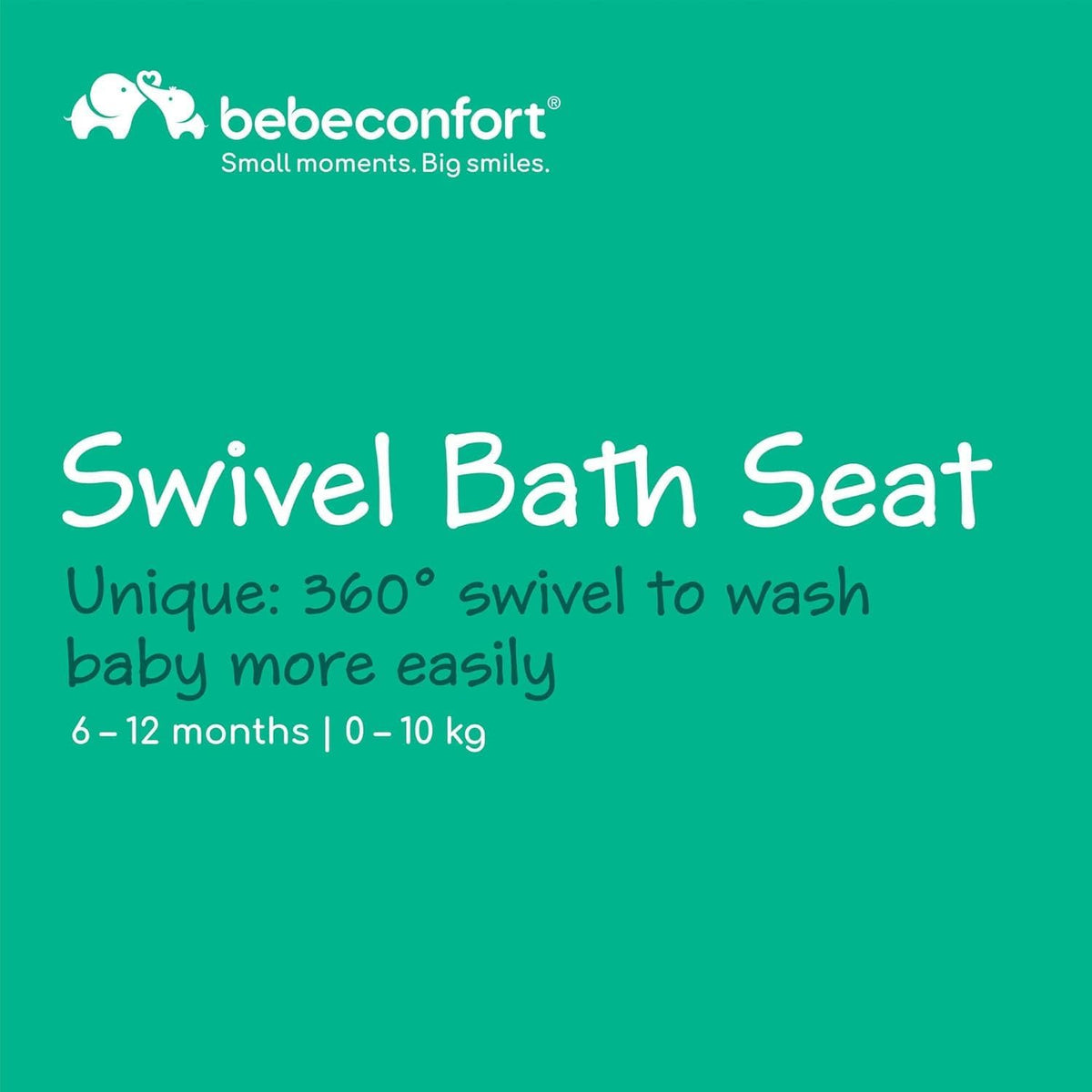 Bebeconfort Swivel Baby Bath Seat, 0–10 kg, Beige