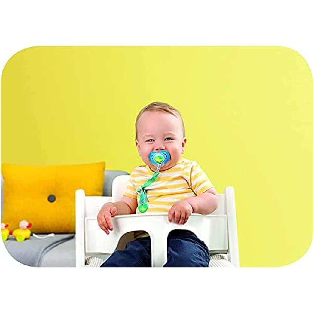 MAM Dummy Clip, 2 Pack, Plain Pink (Dummies Not Included)