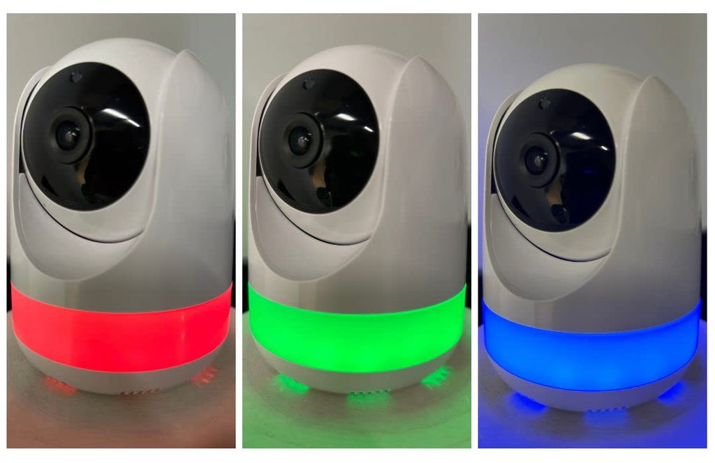 Babysense Prisma Baby Monitor with Camera and Night Vision, 5” HD Video Baby Monitor, 6-Color Night Light, Split Screen, Baby Sound Machine with White Noise & Lullabies, Secure No WiFi