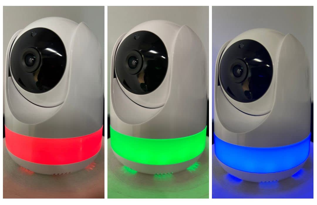 Babysense Prisma Baby Monitor with Camera and Night Vision, 5” HD Video Baby Monitor, 6-Color Night Light, Split Screen, Baby Sound Machine with White Noise & Lullabies, Secure No WiFi