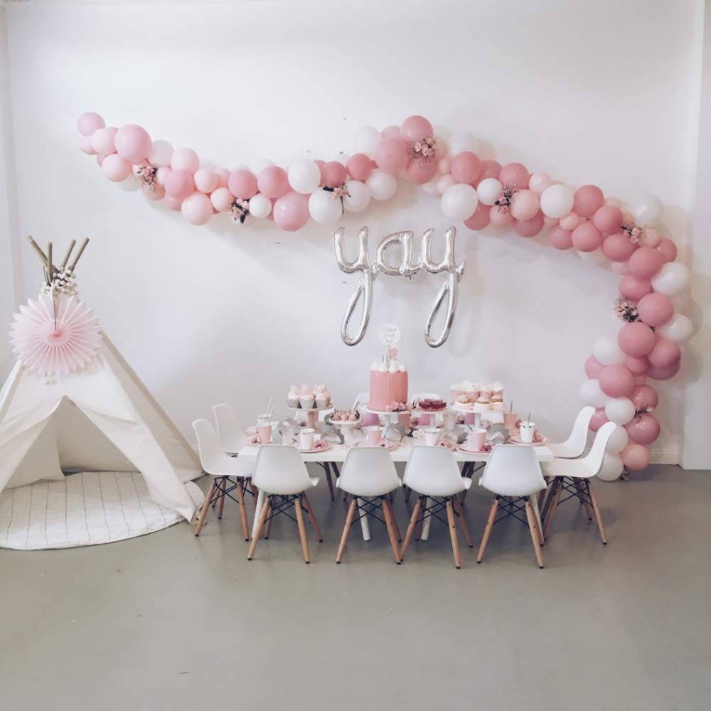 KICNIC Balloon Arch Strip Kit, 82 ft Tape Strips, 500 Glue Point Dots