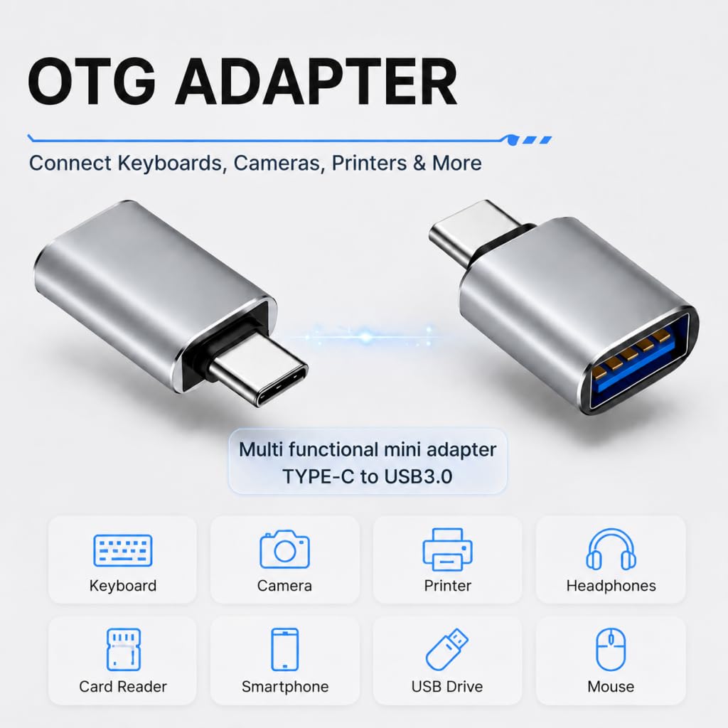 USB C to USB Adaptor, USB to USB C Adapter 2Pack, Type C Female to A Male Charger Cable Converter Compatible with Notebook, Tablet, Smartphone, iPad 10 Air 4 5,Apple 15 14 13 12 Pro Max (Black)