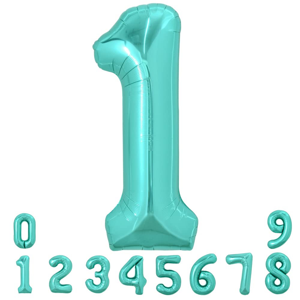 TONIFUL 40 Inch Pastel Purple Number 1 Balloon – Big Lilac Mylar Foil Number Balloons for Anniversary Girl's 1st Birthday, Lavender Gender Neutral Baby Shower, Butterfly Theme Party Decorations