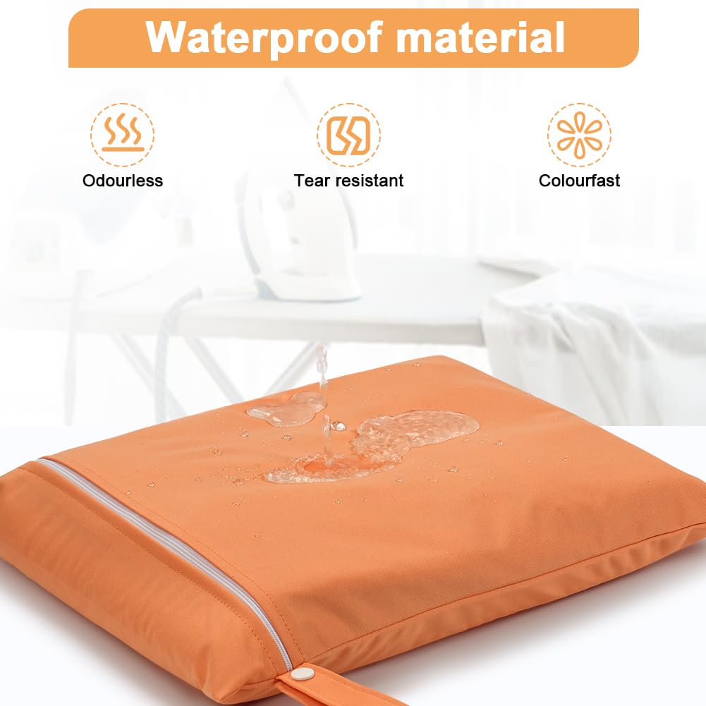 3PCS Wet Bags for Baby Items, Wet Swimsuits, Beach, Camping(Black)