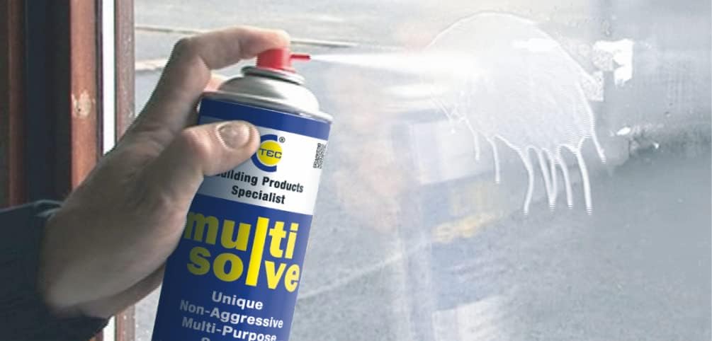 MSV MULTISOLVE Multi Purpose Solvent - Adhesive, Sealant & Glue Remover - Aerosol Spray - CT1 Adhesive Remover - Fast Working & Drying - Clear - 200ml