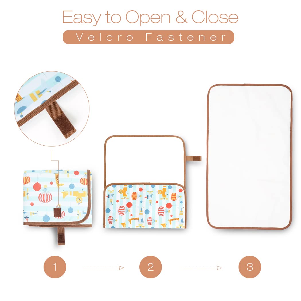 Lekebaby Foldable Baby Changing Mat - Travel & Portable