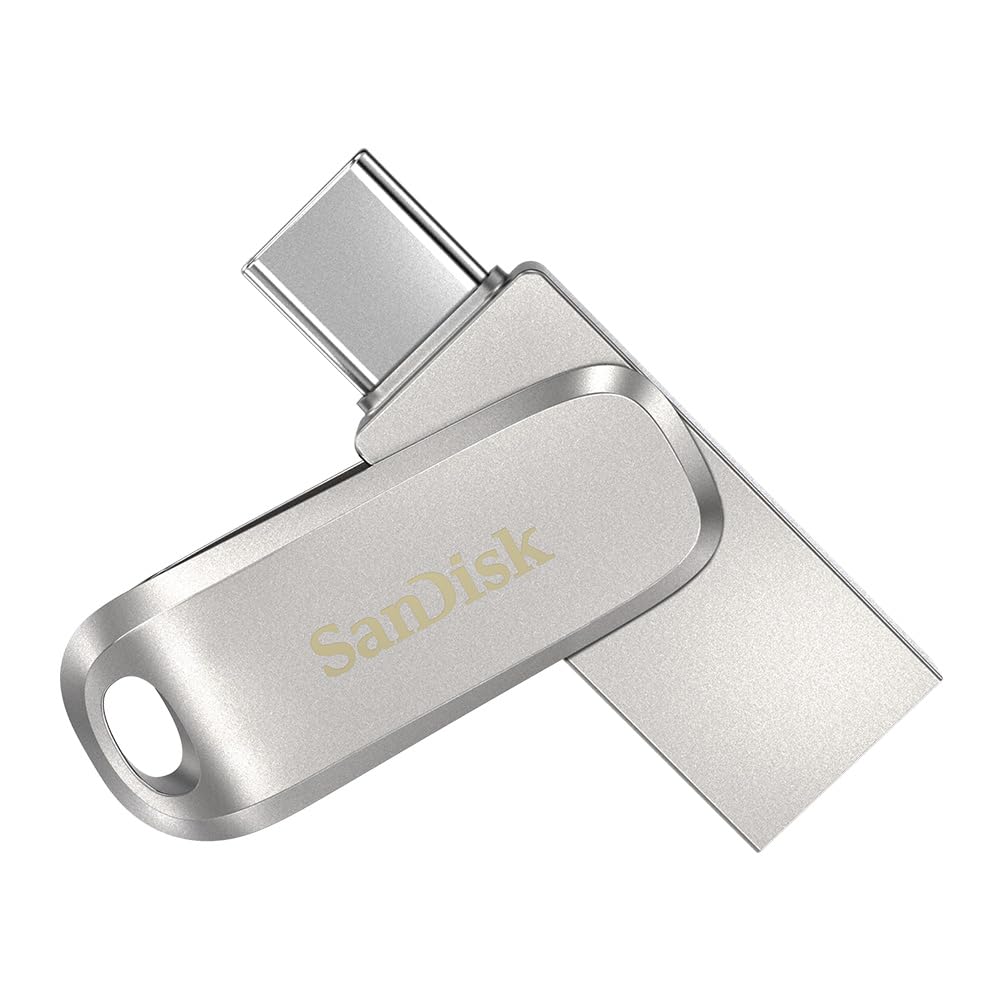 SANDISK Ultra Dual Drive Luxe 256GB, USB-C+USB-A, Up to 150MB/s Read Speeds