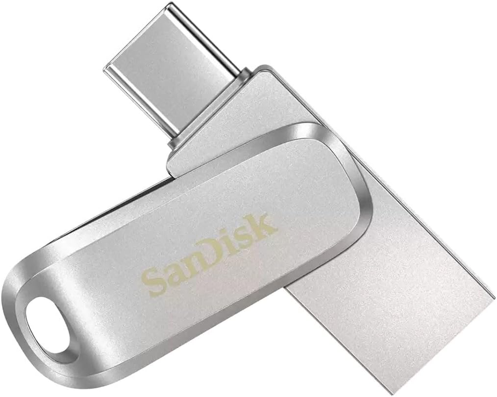 SANDISK Ultra Dual Drive Luxe 256GB, USB-C+USB-A, Up to 150MB/s Read Speeds