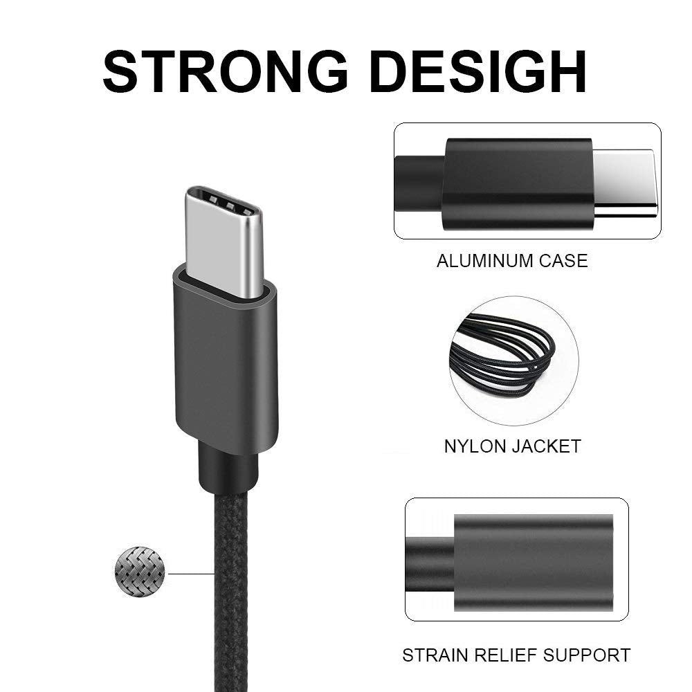 USB C Charger Cable 3M 2Pack Type C Charger Fast Charging 3A Lead Braided for Samsung Galaxy S23 S22 S21 S20 S10 S9 S8 A12 A13 A20e A21s A53 A70,Google Pixel 7 6,Huawei P30 P40,Sony Xperia,Switch,PS5
