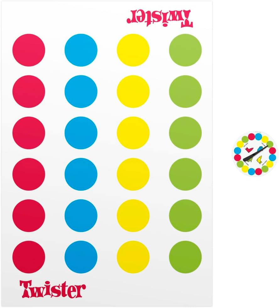 Hasbro Twister Party Classic Board Game for 2 or More Players,Indoor and Outdoor Game for Kids 6 and Up,Packaging May Vary