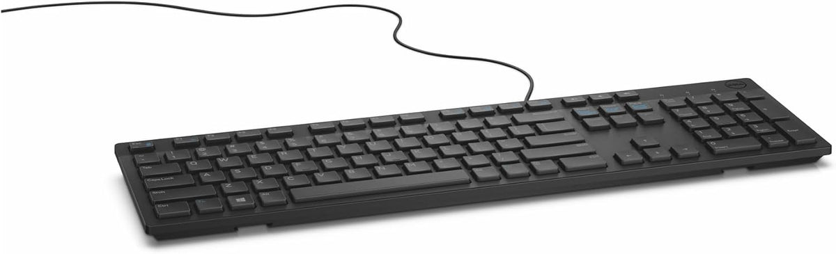 Dell Multimedia Wired Keyboard KB216, Spill Resistant, Quiet Keys, Black