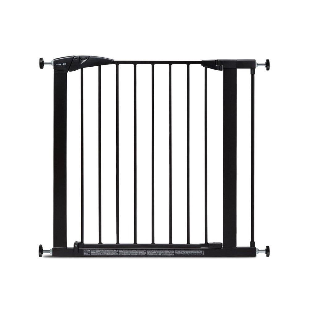 Munchkin Stair Gate Maxi Secure Toddler & Baby Gate 76-82cm extends up to 117cm with separately sold extensions | Pressure Fit Baby Safety & Dog Gate for Doorways | No-Screw Install Child Gate, White