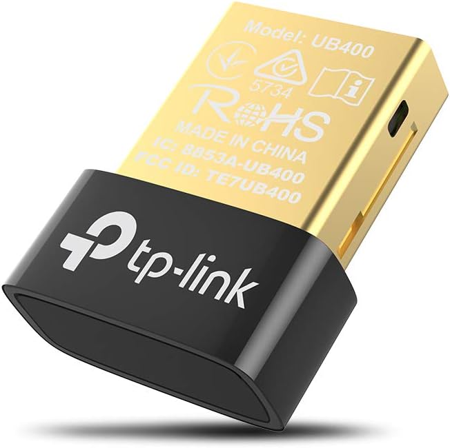 TP-Link Nano USB Bluetooth 4.0 Adapter for PC Laptop Desktop Computer, Bluetooth Dongle and Receiver for Windows 11/10/8.1/8/7/XP, Plug and Play(UB400)