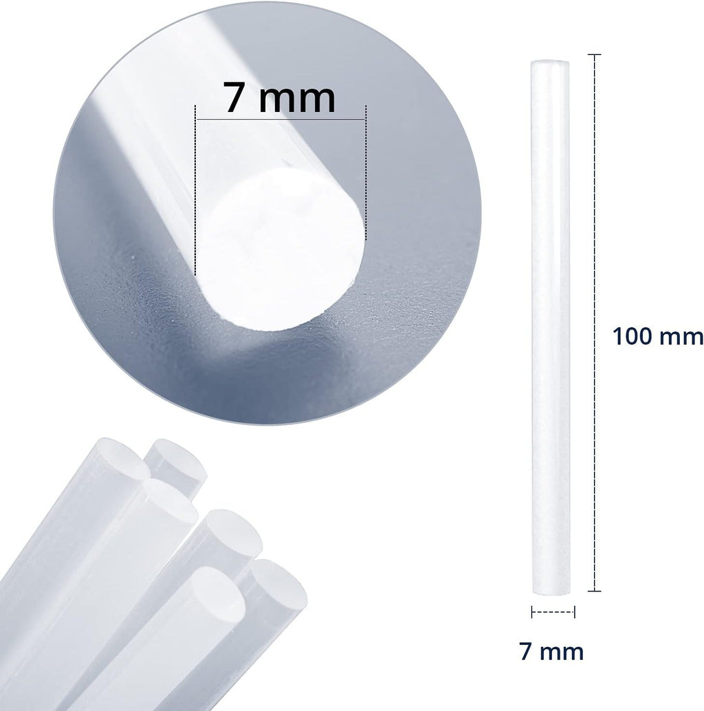 ANSIO Hot Glue Sticks for Hot Glue Gun, SGS Approved, 50 pcs - 7mm x 100mm