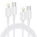 USB C to Lightning Cable 1M+1.8M [Apple MFi Certified] iPhone Charger Cable