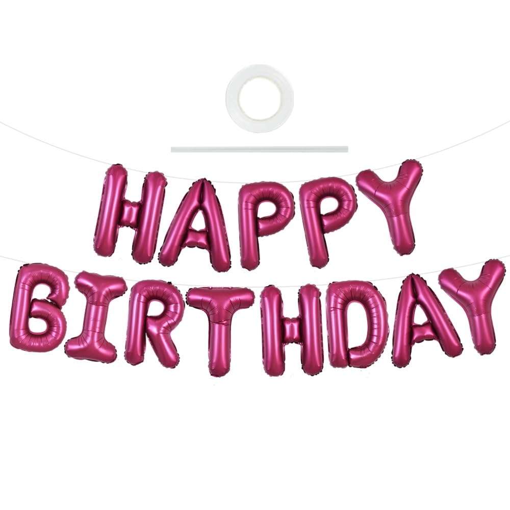 TONIFUL 16 Inch Black Happy Birthday Balloons Banner Decorations for Men