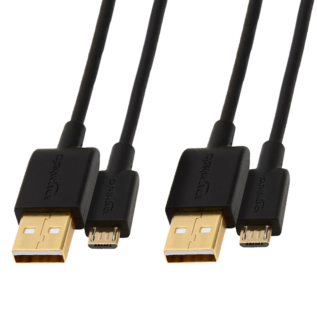 Amazon Basics 5-Pack Micro USB Cable, USB 2.0, 3 m, Black
