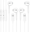 2 Pack [Apple MFi Certified] Wired Earphones for iPhone 14 13 12 11 Pro Max
