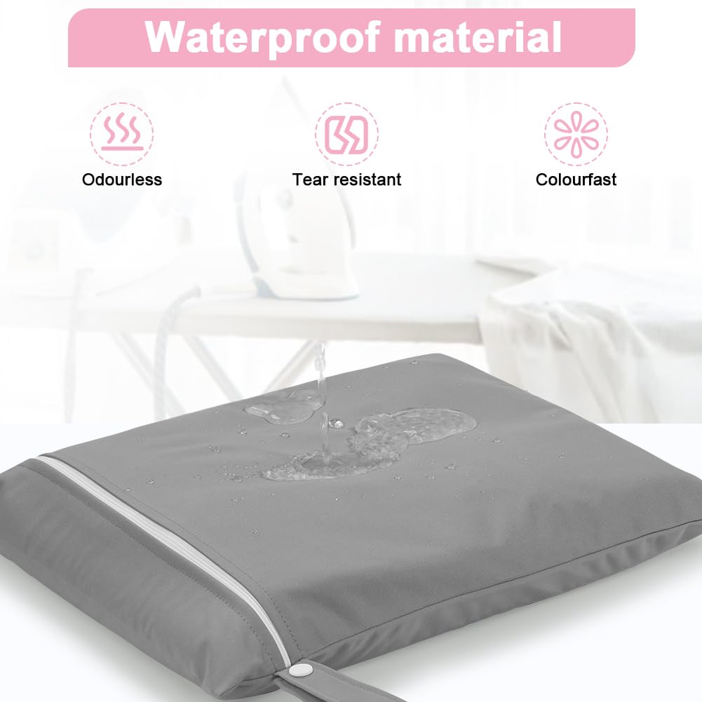 3PCS Wet Bags for Baby Items, Wet Swimsuits, Beach, Camping(Black)