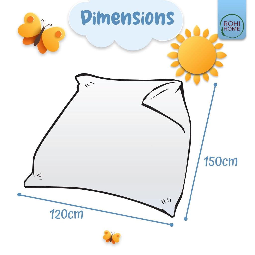 Rohi 7.5 Tog Cot Bed Duvet and Pillow Set – Microfibre Anti-Allergy Toddler Duvet & Pillow – Lightweight, Breathable & Ultra Comfy Baby Quilt 120cm x 150cm