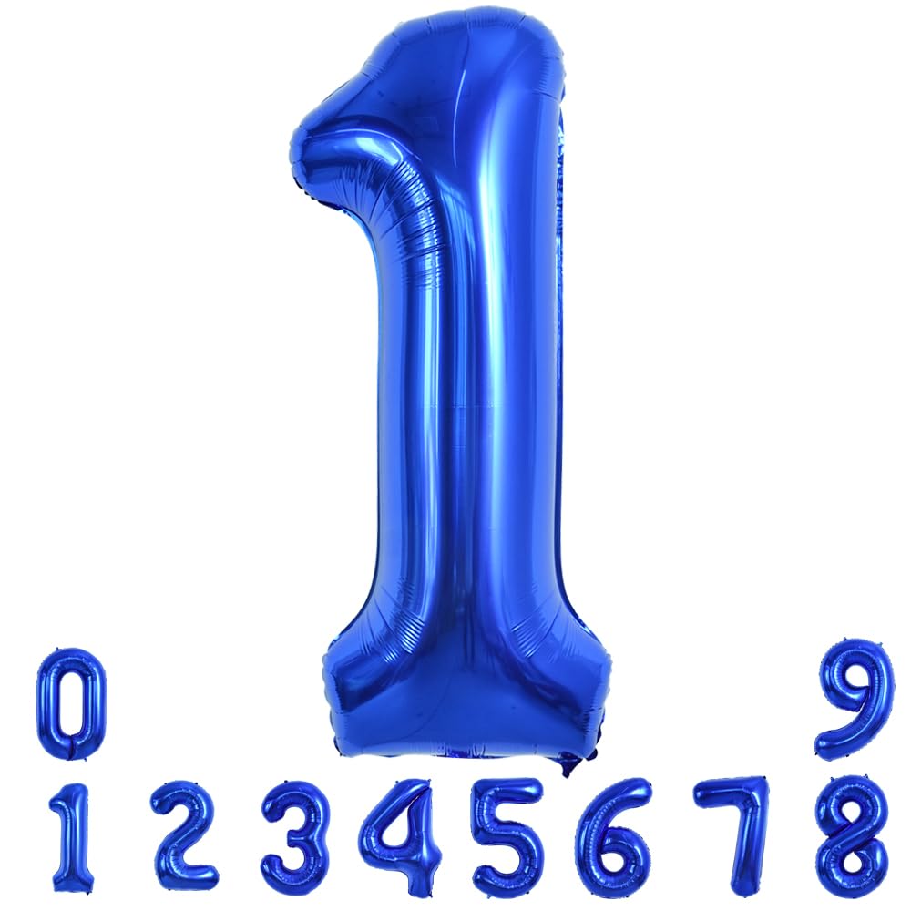 TONIFUL 40 Inch Pastel Purple Number 1 Balloon – Big Lilac Mylar Foil Number Balloons for Anniversary Girl's 1st Birthday, Lavender Gender Neutral Baby Shower, Butterfly Theme Party Decorations