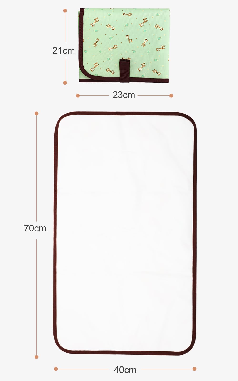 Lekebaby Foldable Baby Changing Mat - Travel & Portable