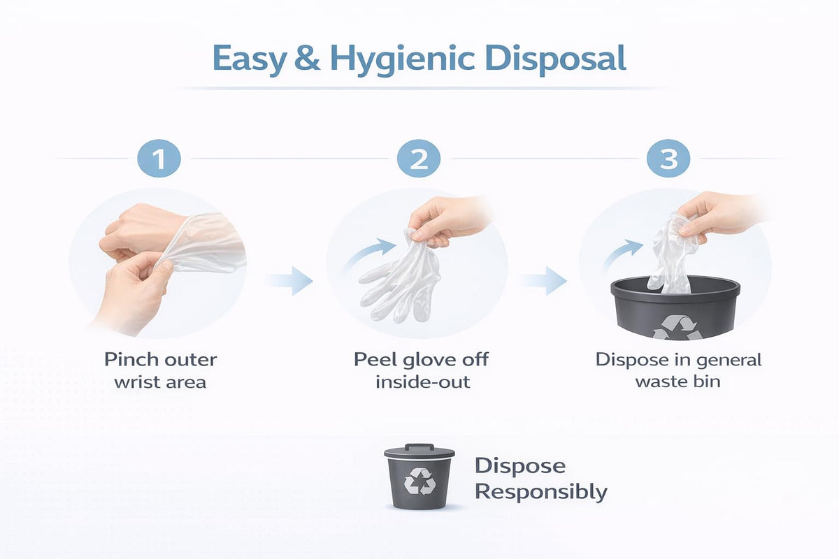 1ABOVE 100 Clear Vinyl Disposable Gloves Small, Powder-Free Latex-Free Ambidextrous Gloves for Food Handling Except Fatty Foods, Cleaning, Hairdressing, Beauty & Everyday Tasks