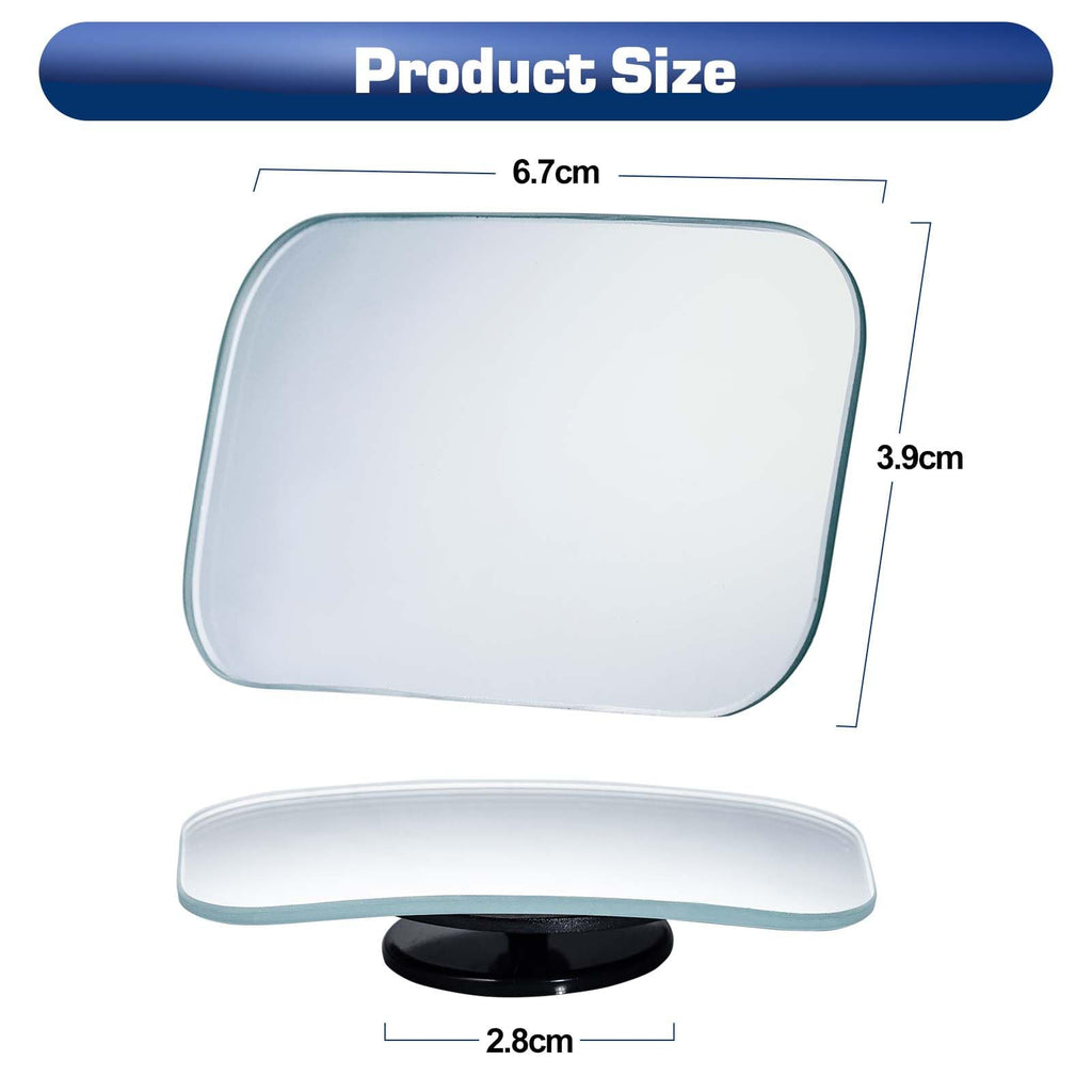 Spurtar Blind Spot Mirrors for Cars, Round Frameless 360° Rotate, 2 Pack