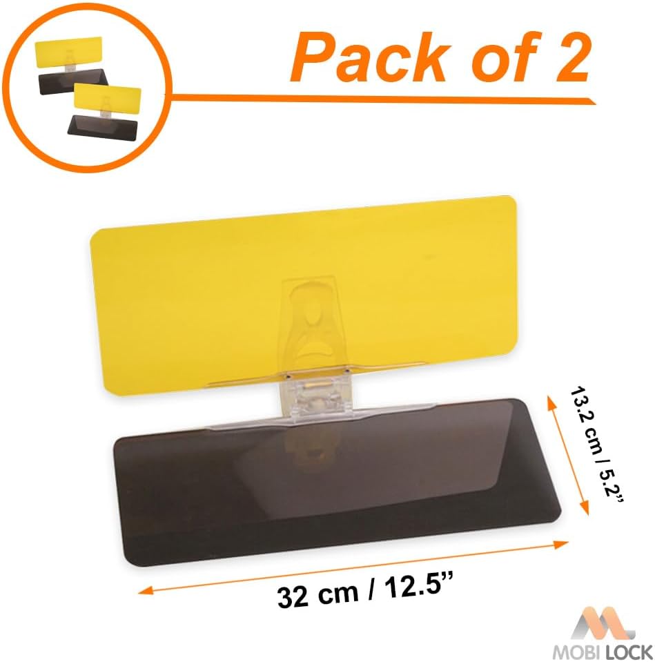 2Pcs Car Sun Visor Extension 2 in 1 - Anti-Glare & UV Day Night Windshield