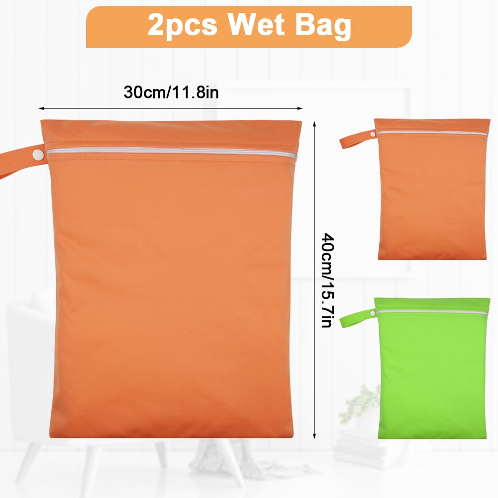 3PCS Wet Bags for Baby Items, Wet Swimsuits, Beach, Camping(Black)